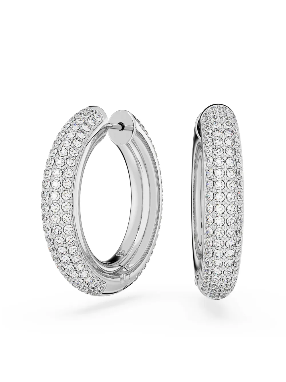 Swarovski Oorringen verfraaid met kristallen - Wit