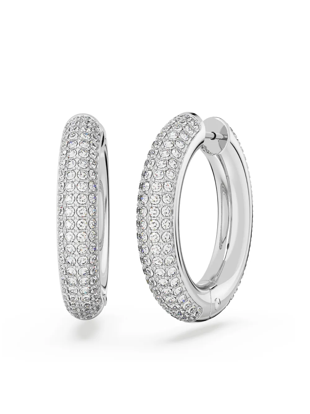 Swarovski Dextera Crystal-embellished Hoop Earrings In White
