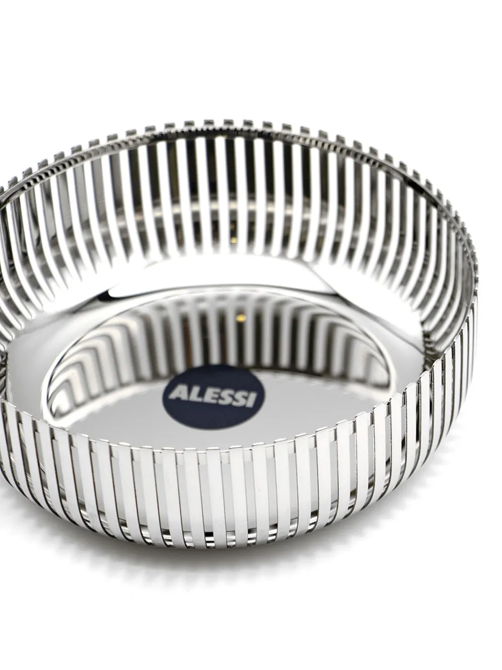 Alessi geometric stainless-steel basket - CESTINO IN ACCIAIO Ø 15 H 5 CM INOX
