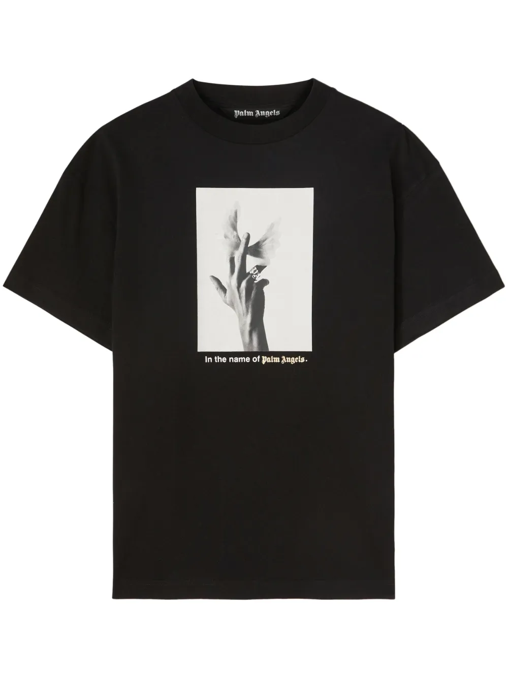 Palm Angels T-shirt Wings con stampa grafica - Nero