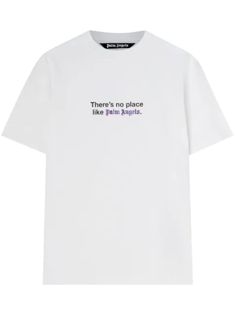 Palm Angels No Place slogan-print cotton T-shirt