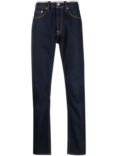 EVISU - embroidered-design denim jeans