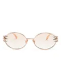 ANNA-KARIN KARLSSON Claw Aventure oval-frame sunglasses - Pink