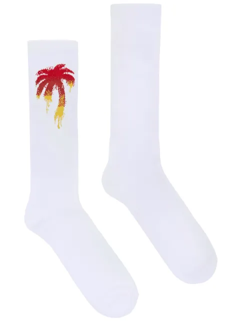 Palm Angels palm-motif calf socks