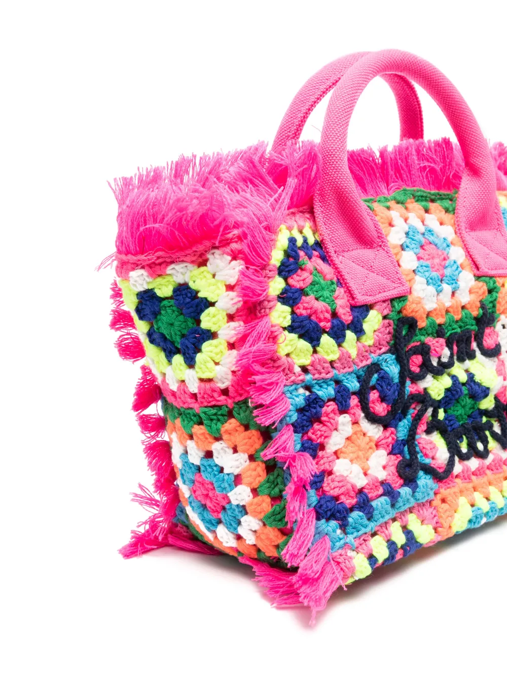 MC2 Saint Barth Kids Colette crochet-knit bag - Roze