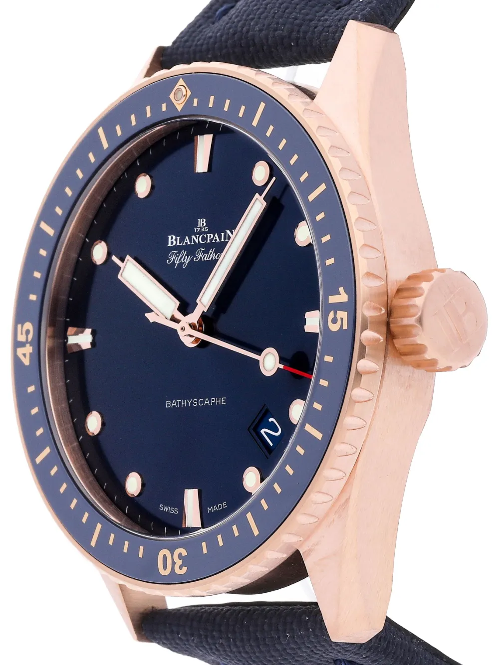 Blancpain Pre-owned Fifty Fathoms Bathyscaphe horloge - Blauw
