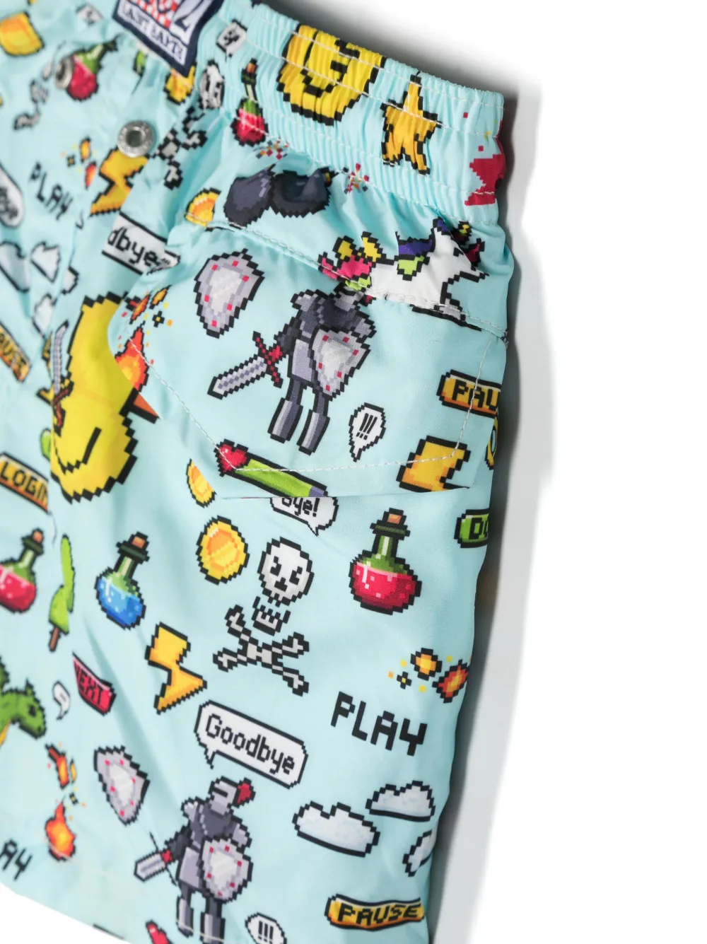 MC2 Saint Barth Kids graphic-print swim shorts - Blauw