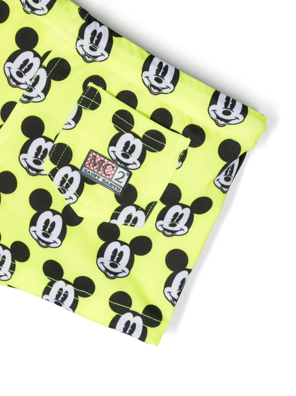 MC2 Saint Barth Kids Mickey Mouse-print swim shorts - Geel