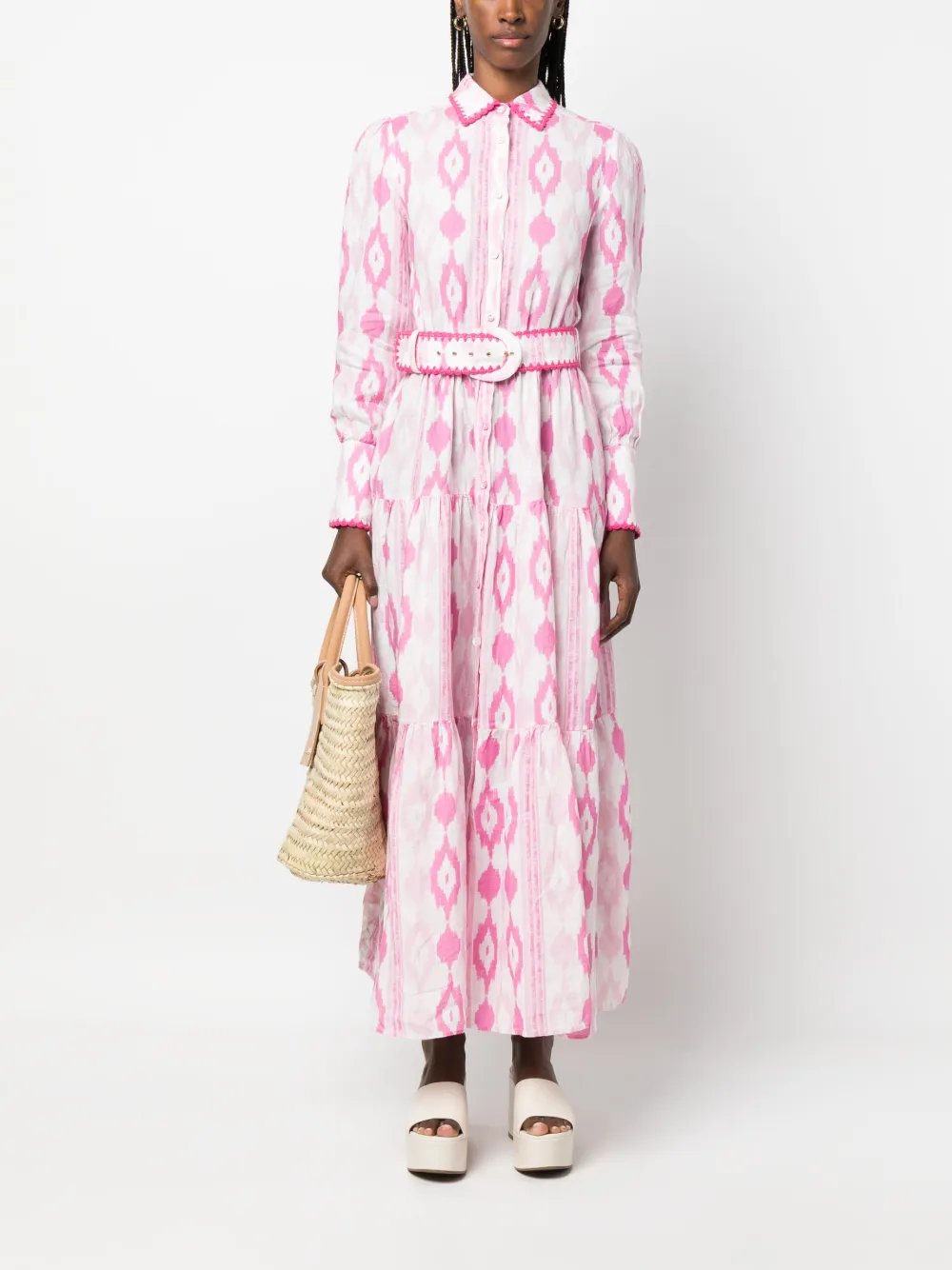 MC2 Saint Barth Maxi-jurk met print - Roze