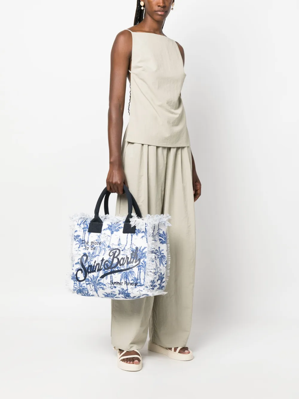 MC2 Saint Barth Vanity canvas shopper - Blauw