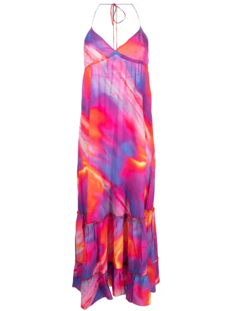 ROTATE - tiered open-back maxi dress