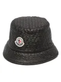 Moncler logo-patch quilted bucket hat - Black