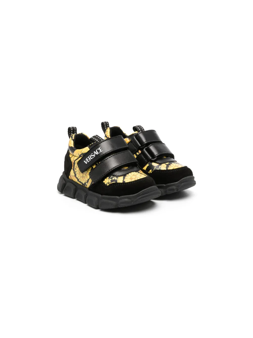 Versace Kids Sneakers met klittenband Zwart