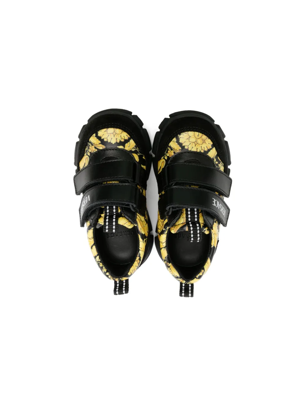 Versace Kids Sneakers met klittenband Zwart