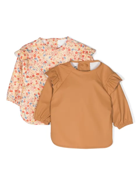 Konges Sløjd long-sleeve ruffled bib (set of 2)