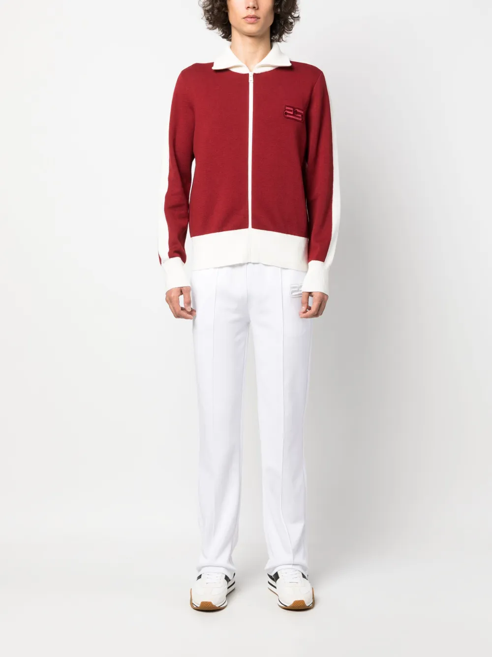 SANDRO Trainingsbroek met geborduurd logo - Wit