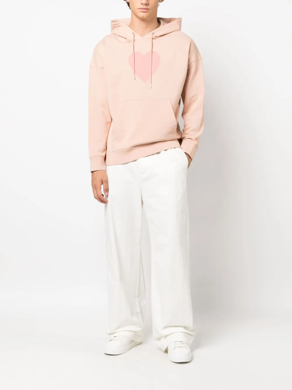 SANDRO Hoodie met hartpatch Roze