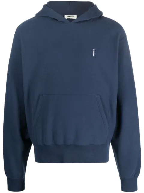 SANDRO - logo-print jersey hoodie