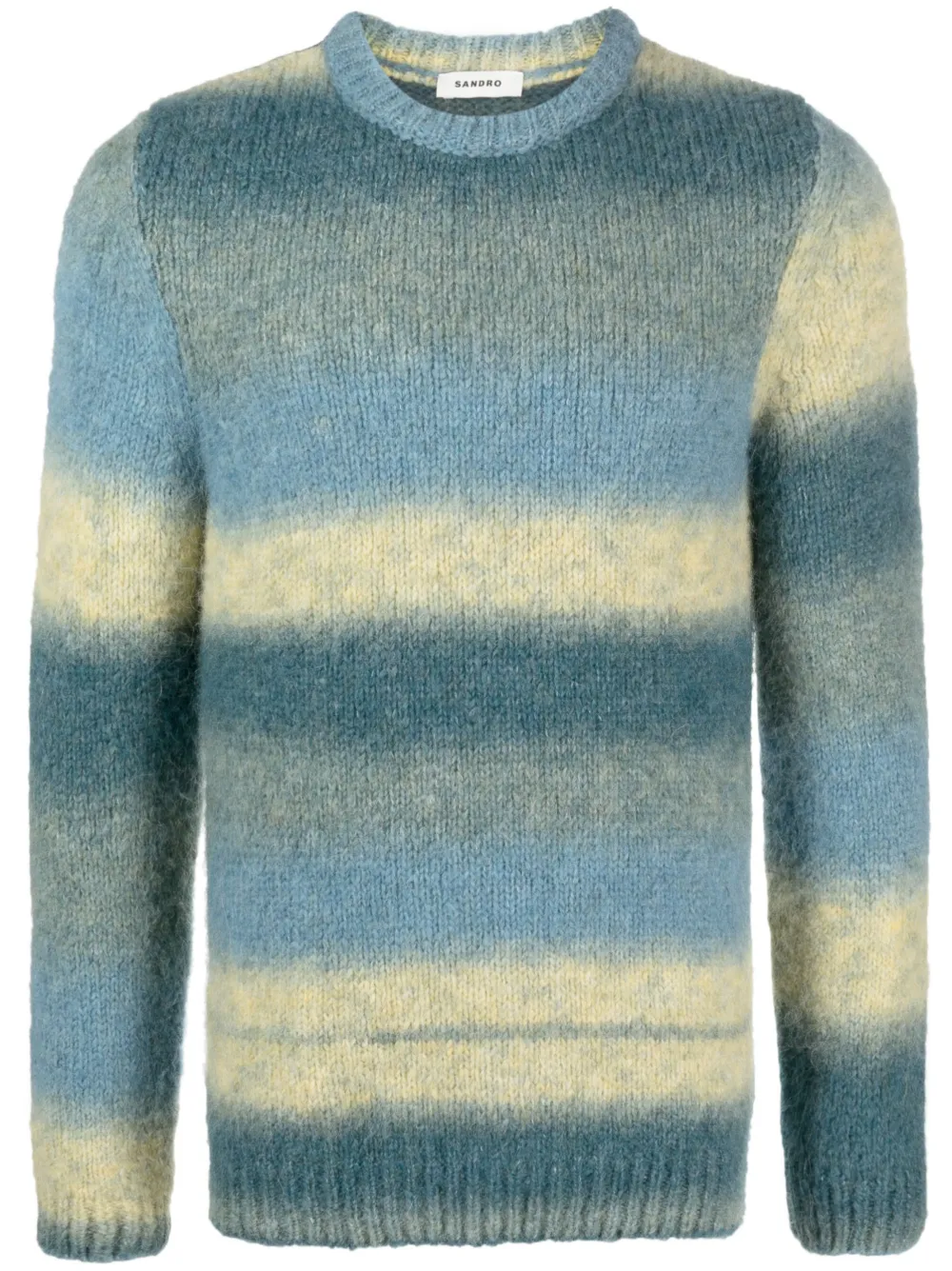 SANDRO Striped intarsia knit Jumper Farfetch