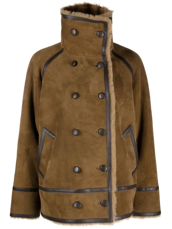 Shearling discount lined coat