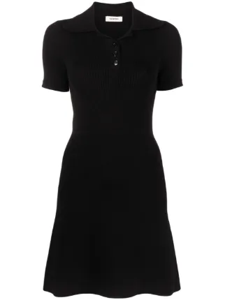 SANDRO rib knit Flared Minidress Farfetch