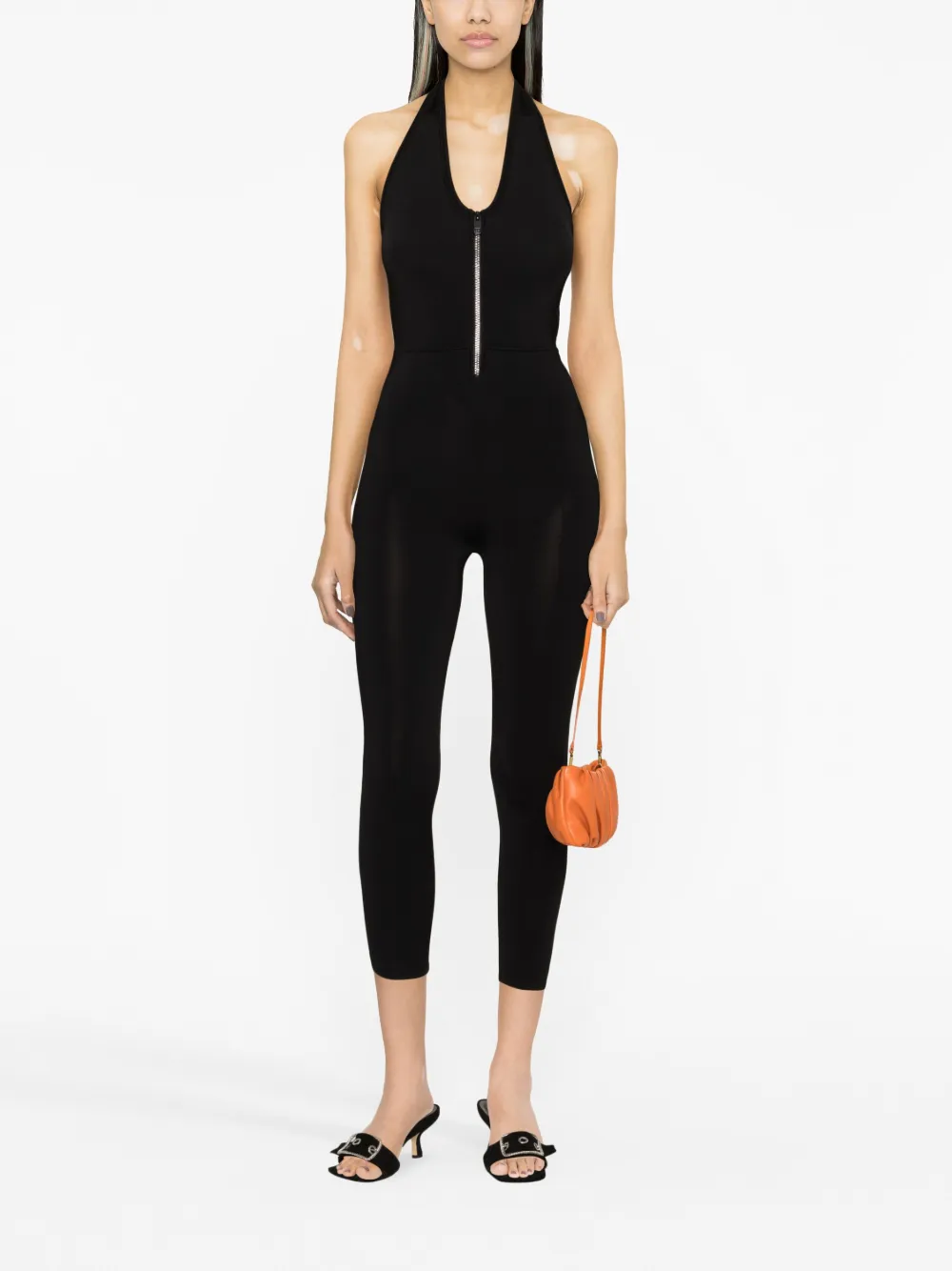 SANDRO Jumpsuit met halternek - Zwart