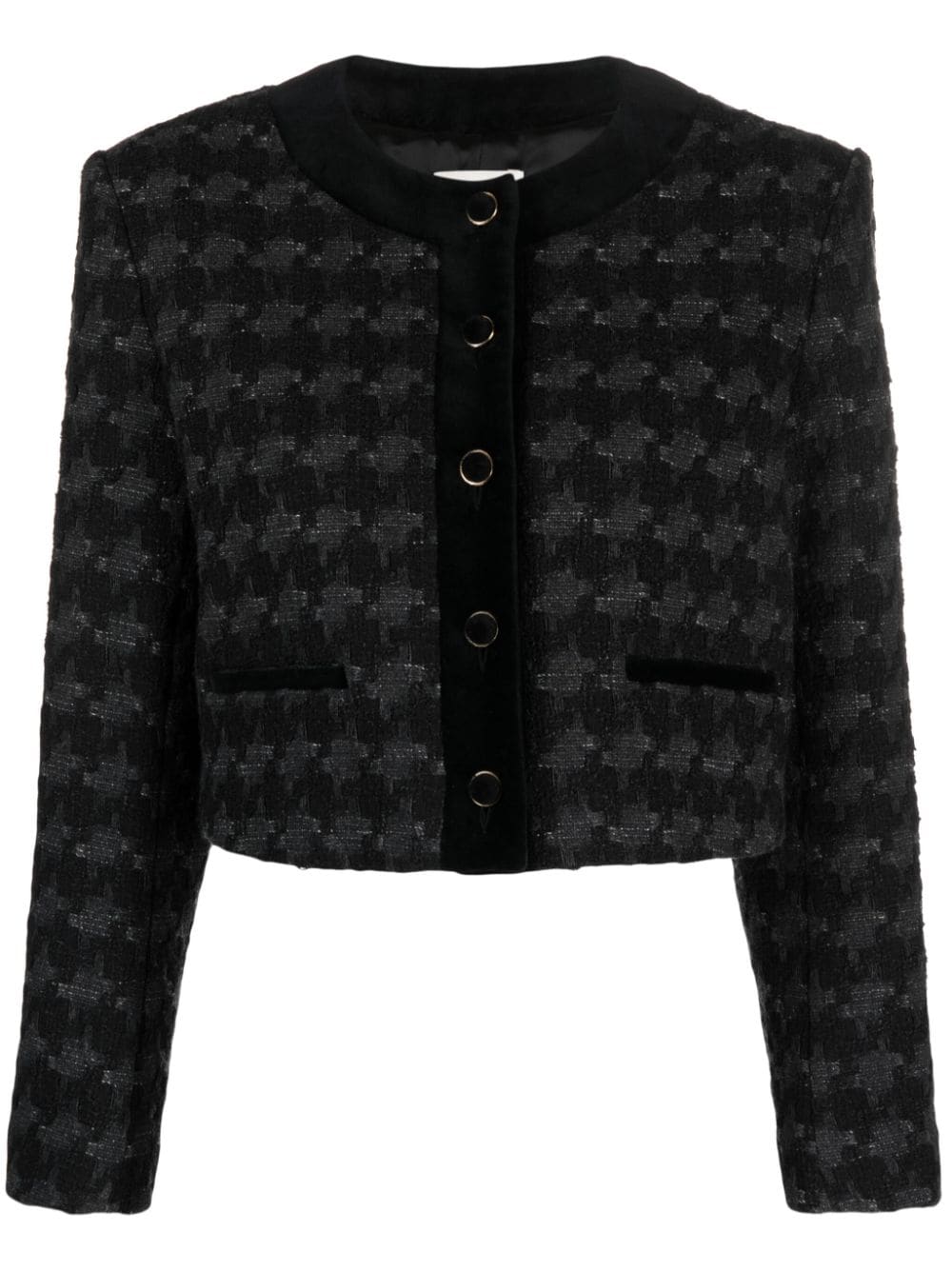 SANDRO Cropped Tweed Jacket - Farfetch