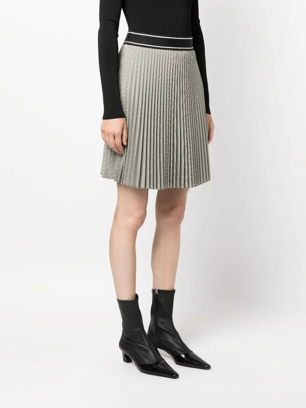 Whistles silver hot sale pleated skirt