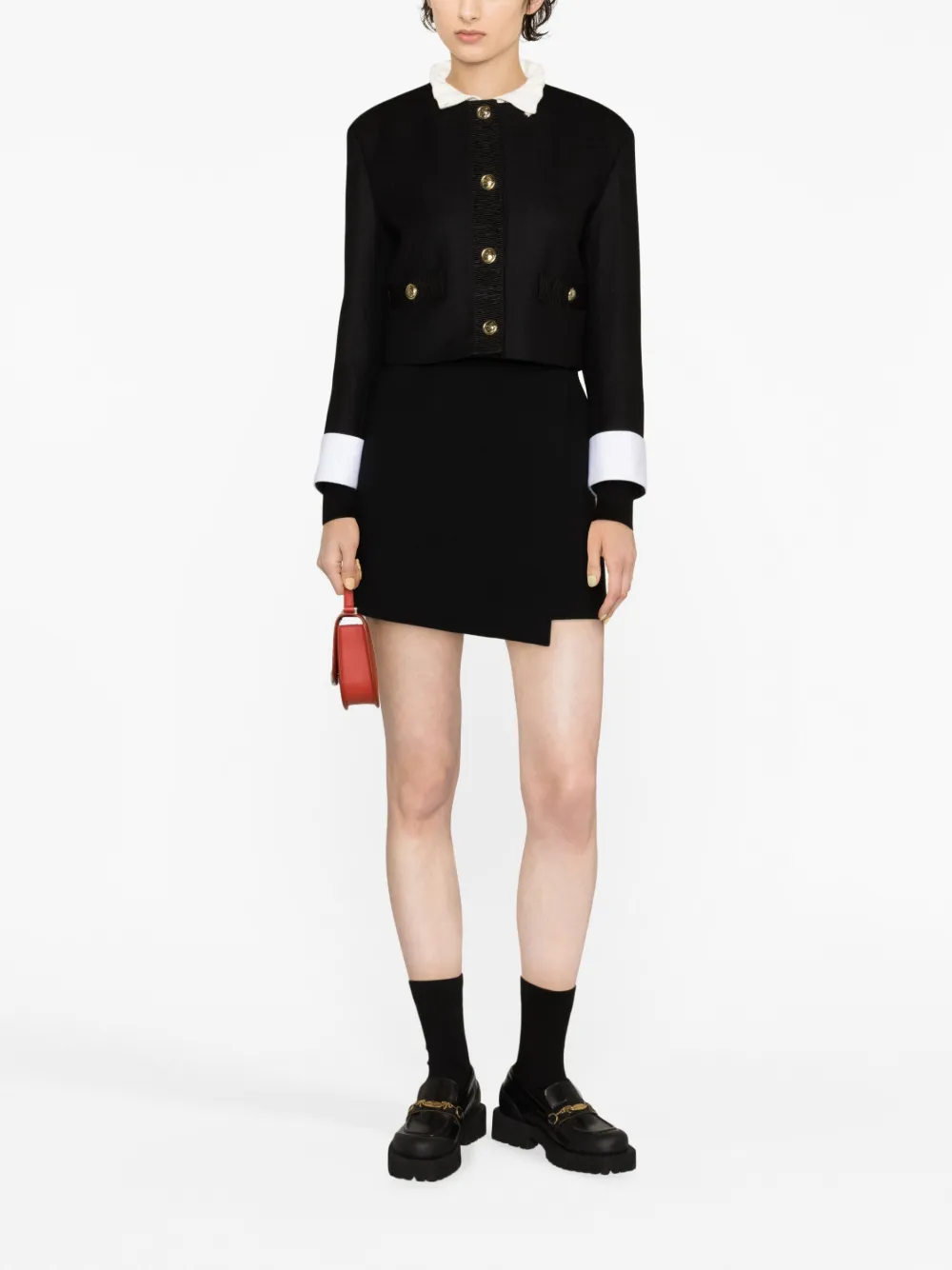 SANDRO Chame cropped jack - Zwart