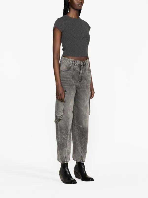 SANDRO Tapered high waisted Jeans Farfetch