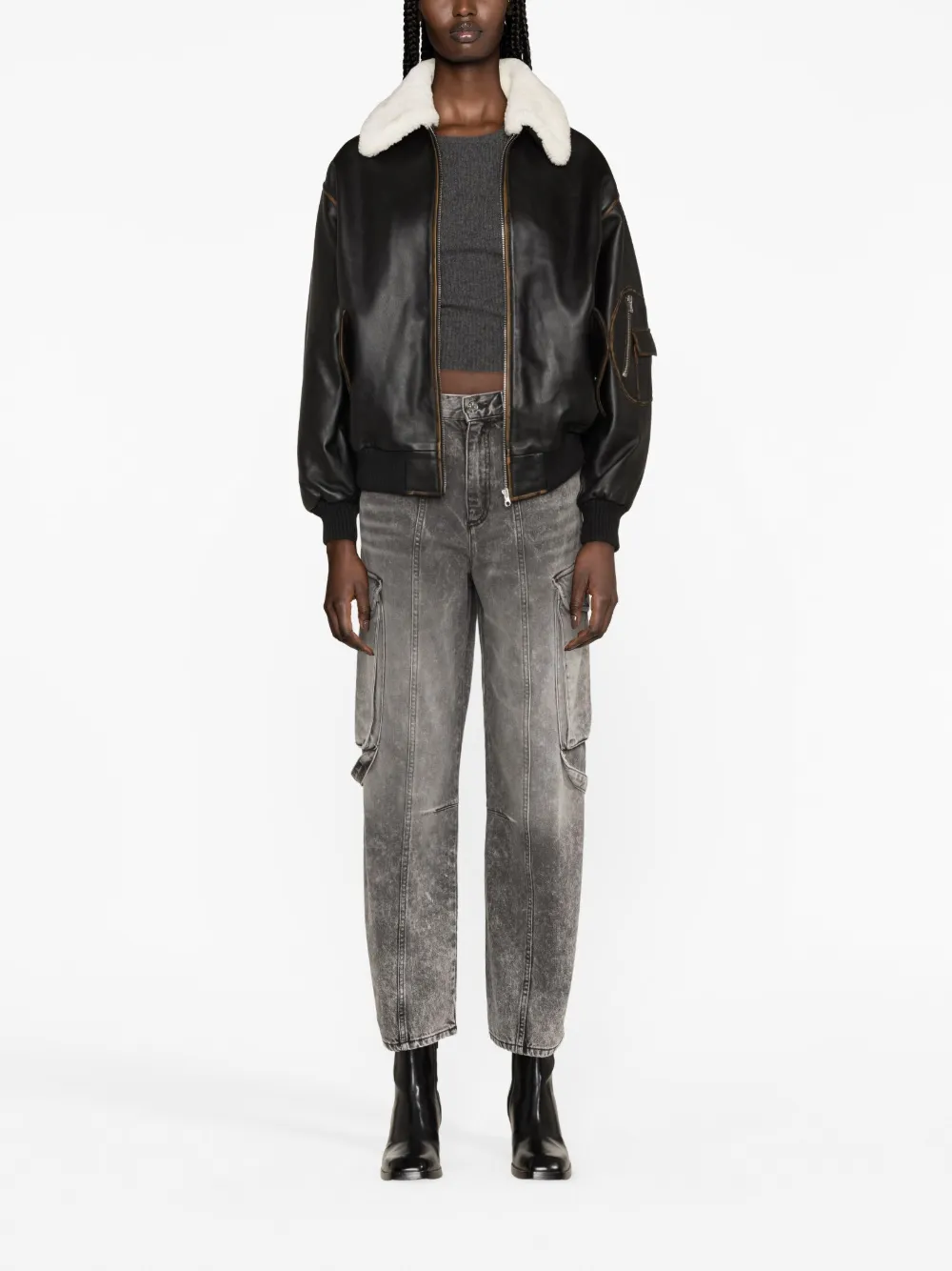 SANDRO High waist jeans - Grijs
