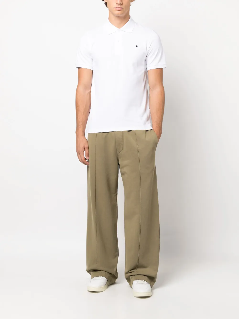 SANDRO Poloshirt met geborduurd logo - Wit