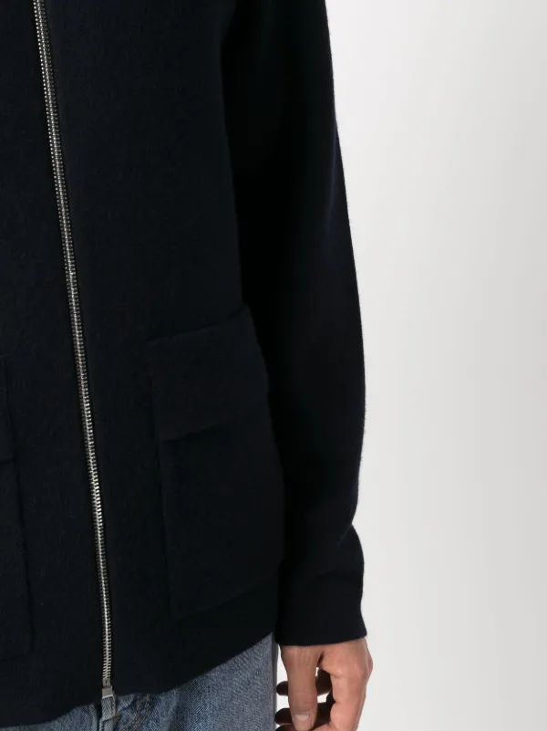 Zip up wool cardigan sale