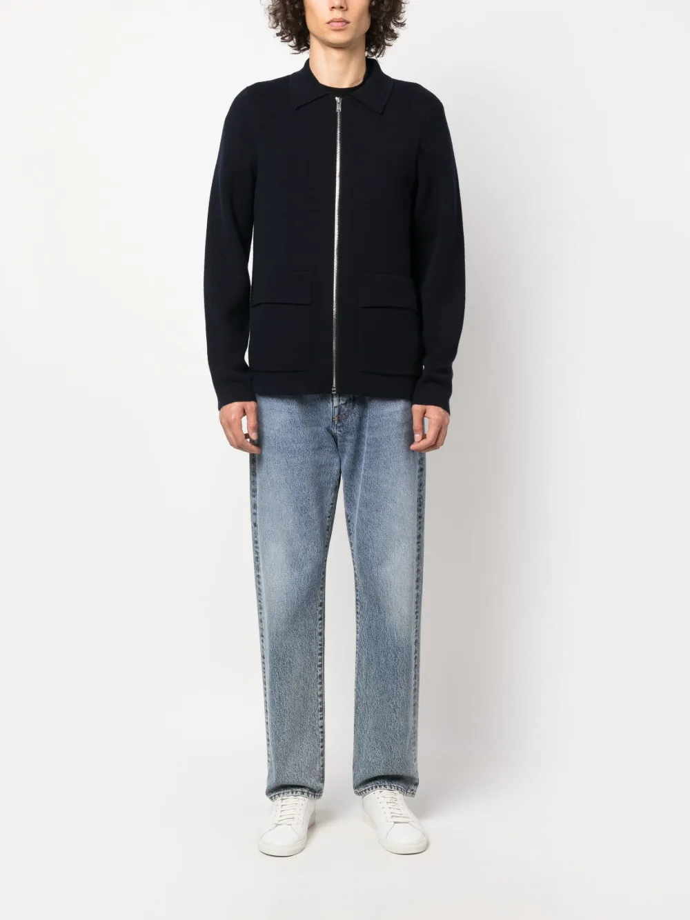 SANDRO Vest van wolmix - Blauw