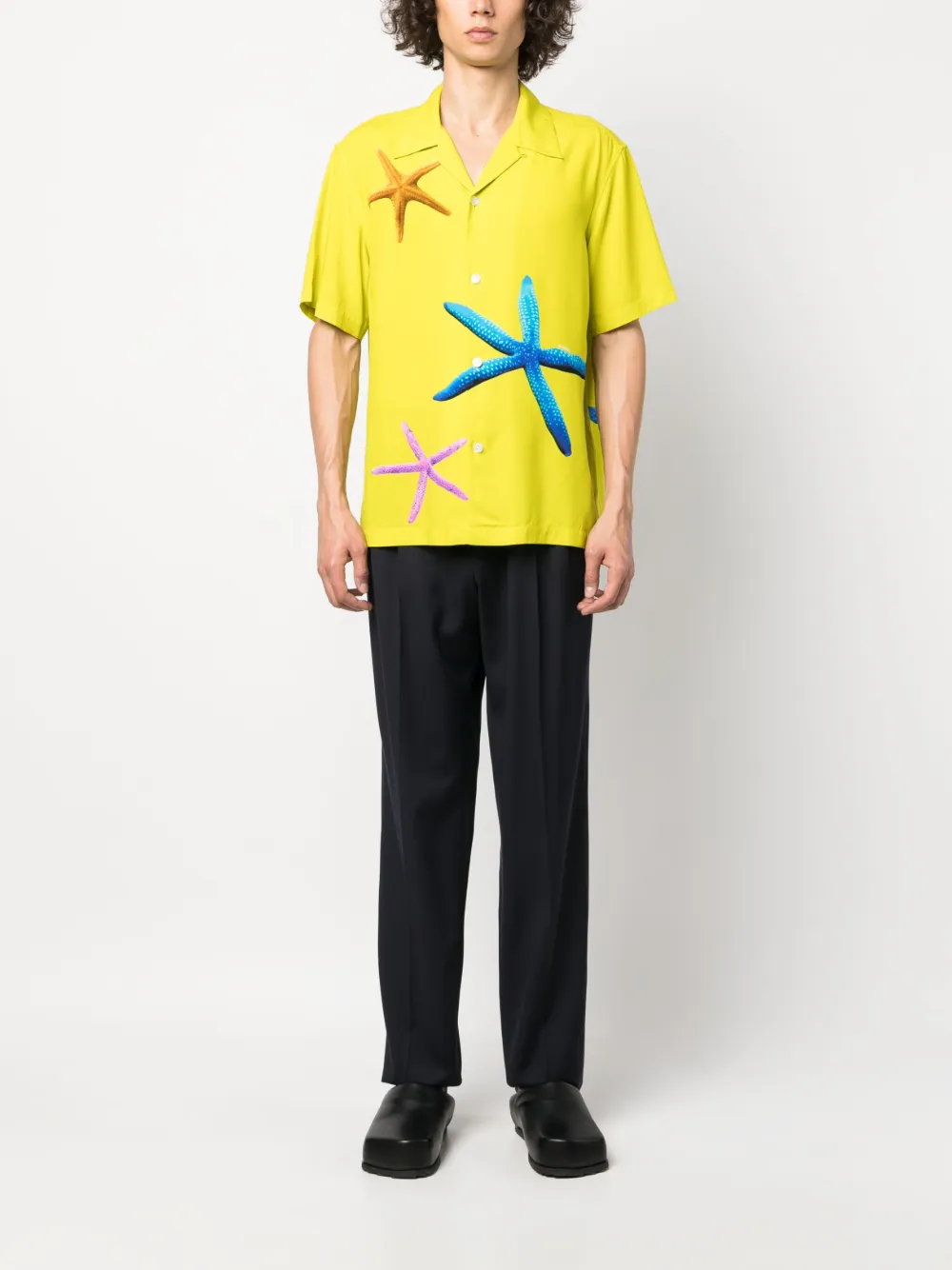 SANDRO starfish-print shirt - Groen