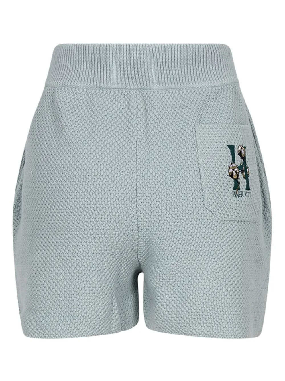 Shop Honor The Gift Logo-embroidered Knitted Shorts In Blue