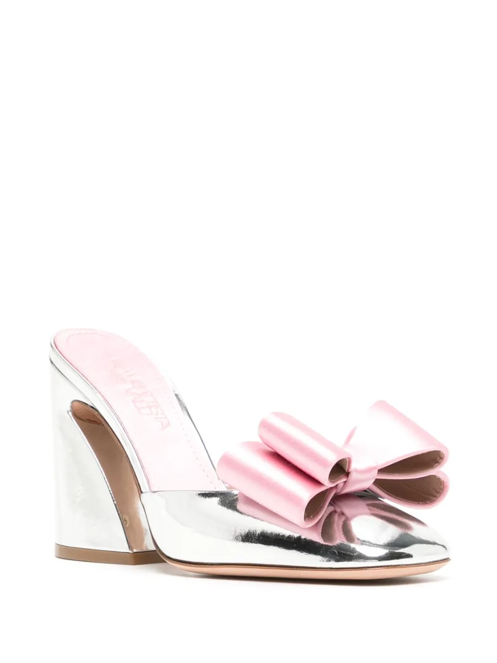 Giambattista Valli Pop-Bow 100mm mules - Metallic