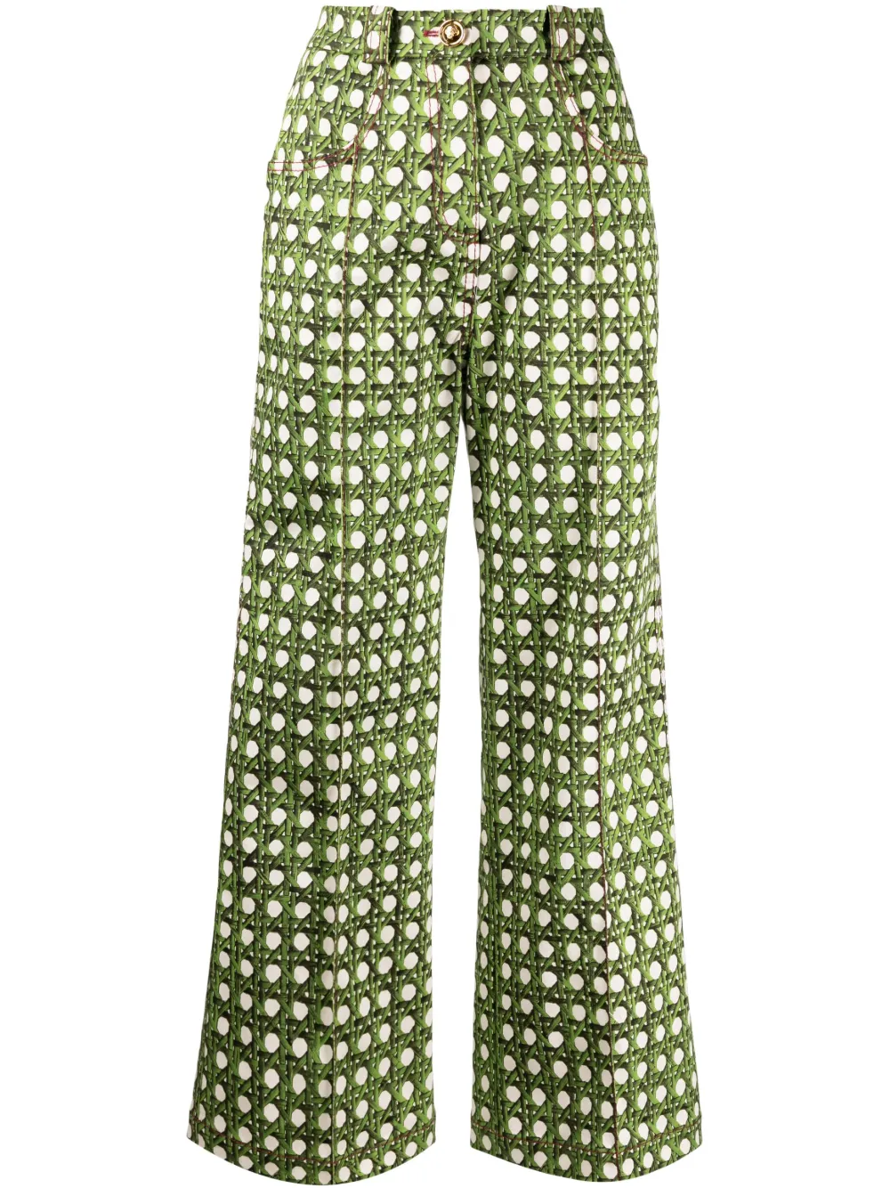 Giambattista Valli polka dot-print high-waisted trousers