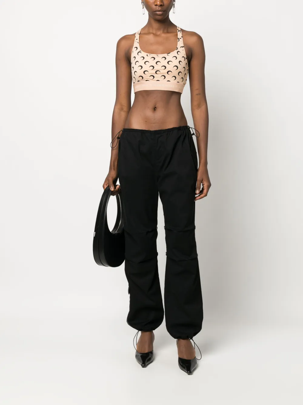Marine Serre Cropped top - Beige