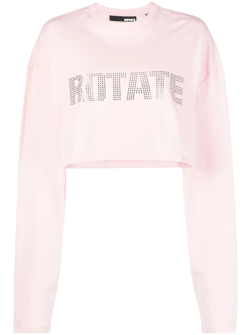 Affordable ROTATE BIRGER CHRISTENSEN sequin-embellished logo crop top Women