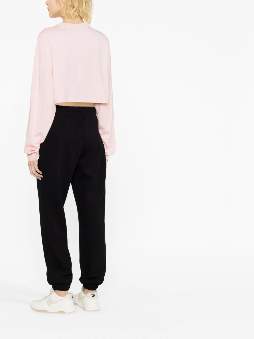Affordable ROTATE BIRGER CHRISTENSEN sequin-embellished logo crop top Women