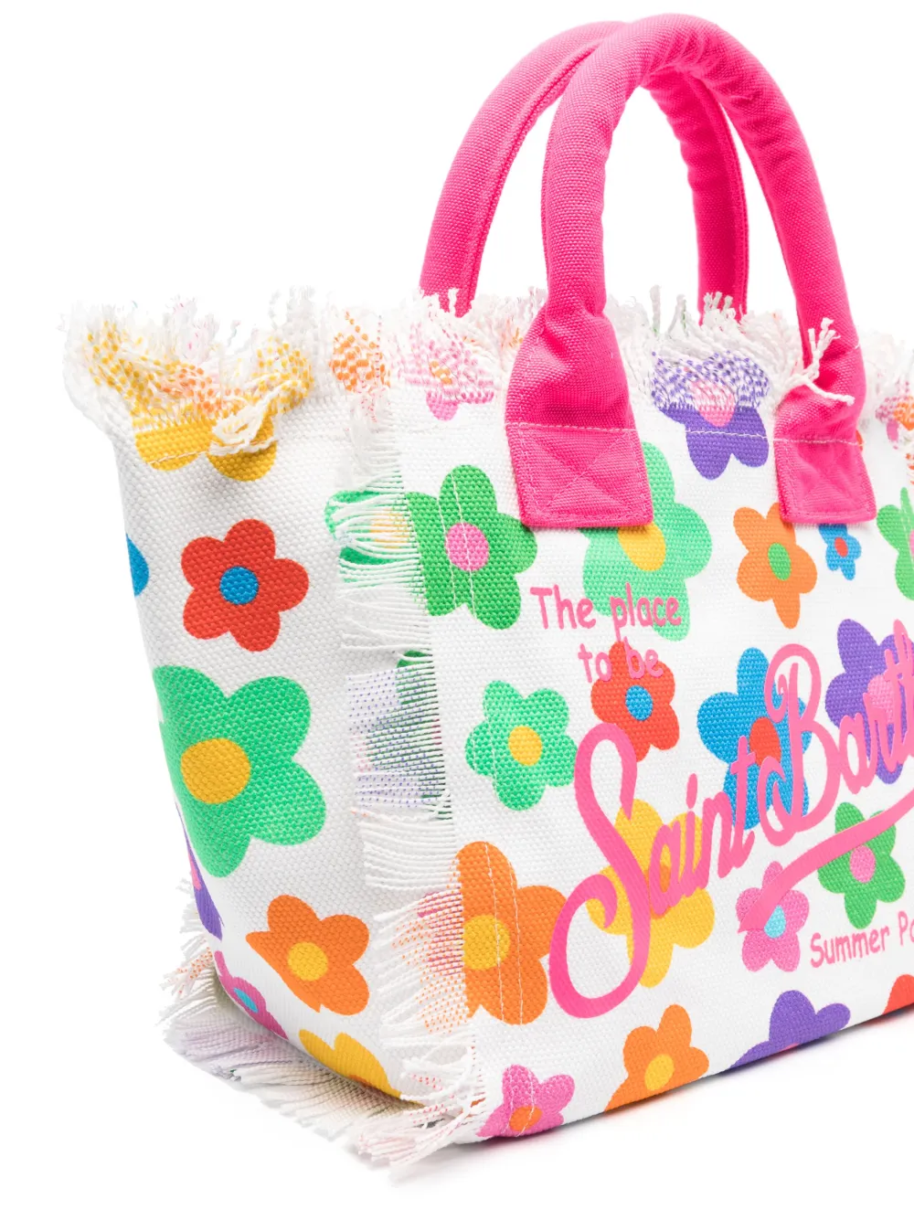 MC2 Saint Barth Kids Colette floral-print tote bag - Wit