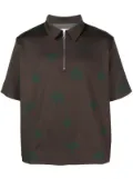 Jil Sander palm tree-print polo shirt - Brown