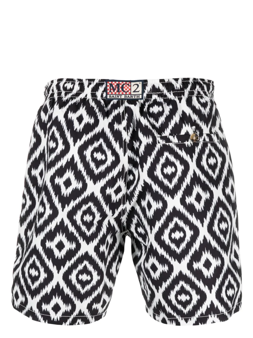 MC2 Saint Barth Zwembroek met patroon - Zwart