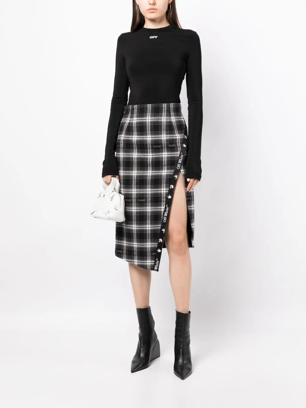 Off-White Top met logoprint - BLACK WHITE