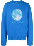 Off-White intarsia-knit wool-blend jumper - Blue