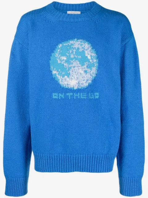 Off-White intarsia-knit wool-blend jumper