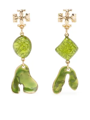 Tory burch green earrings hotsell