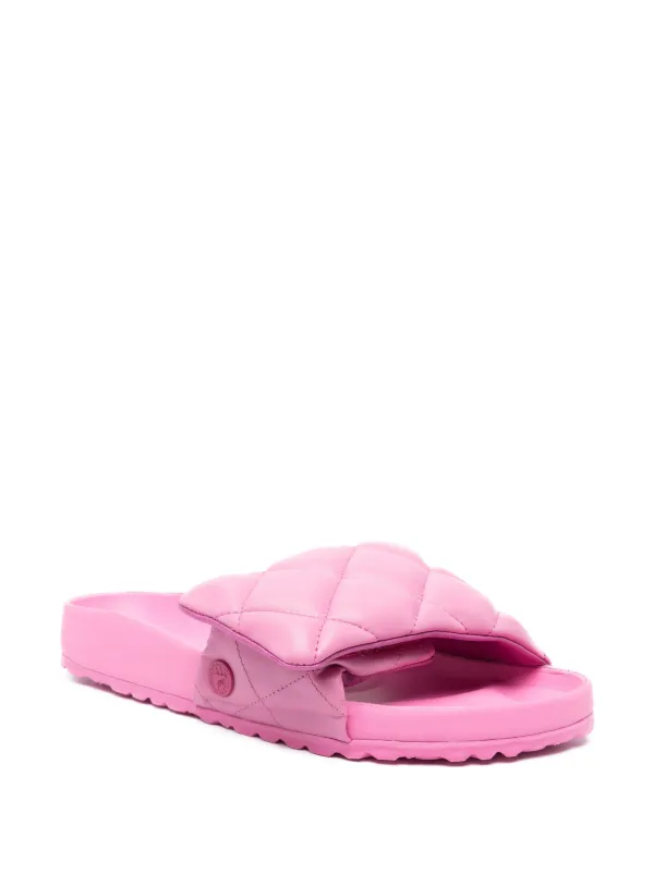サンダル・ミュール BIRKENSTOCK Pink leather Sylt Padded slippers Birkenstock Sylt Padded Leather Sandals | Pink | FARFETCH JO