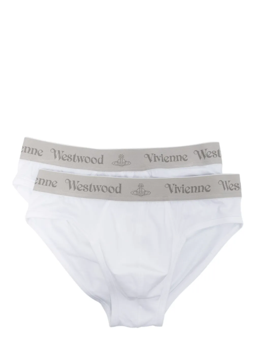 Vivienne Westwood Two-pack Logo-waistband Briefs In White